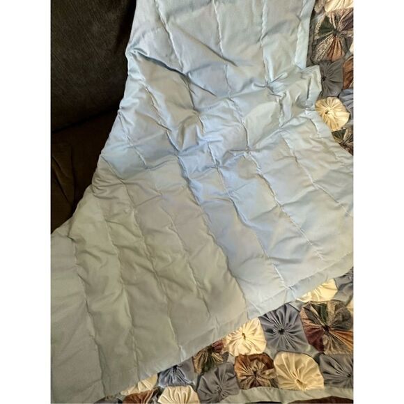 Multi-Color Mix Material Handmade Patchwork Throw Blanket - Picture 3 of 5